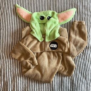 Baby Yoda fleece onesie